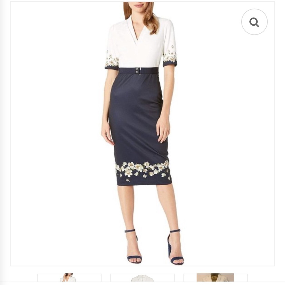 Ted Baker Avii Pearl V-Neck Bodycon Dress SIZE 3